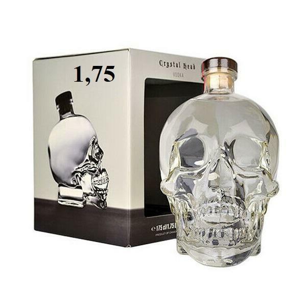 crystal head crystal head vodka bottiglia a forma di teschio1,75 litri in astuccio