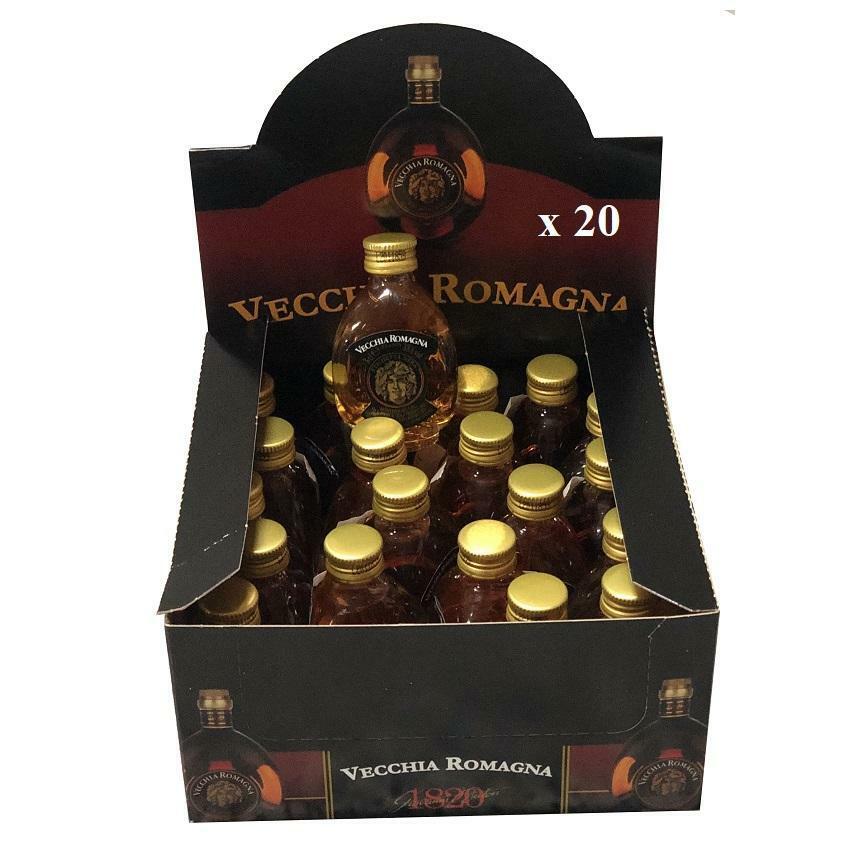 vecchia romagna vecchia romagna brandy mignon miniature 3 cl 20 bottigliette - foto 1