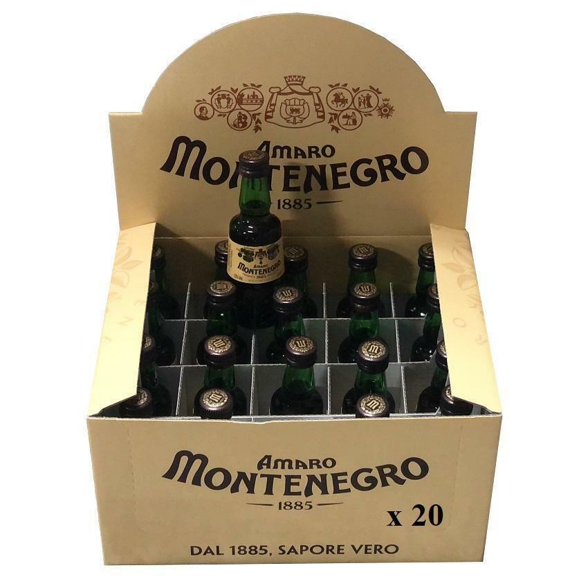 montenegro montenegro amaro mignon miniature 5 cl - 20  bottigliette - foto 1