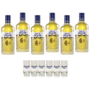 Limoncello 1 litro 6 bottiglie  con 6 bicchieri