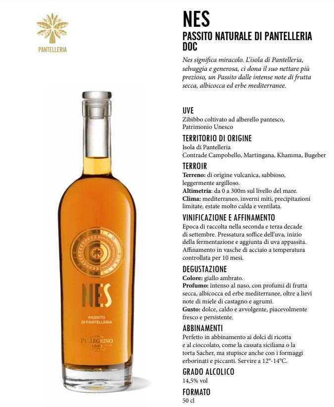 carlo pellegrino 1880 carlo pellegrino 1880 nes passito naturale di pantelleria 2022 dop 50 cl - foto 2