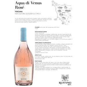 Aqua di venus rose' syrah sangiovese pinot grigio toscana syra 2022 igt 75 cl