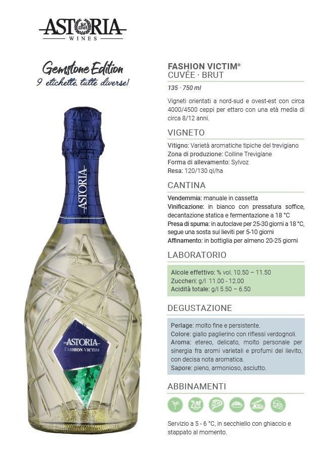 astoria cantina astoria fashion victim cuvee brut gemstone 75 cl - foto 2