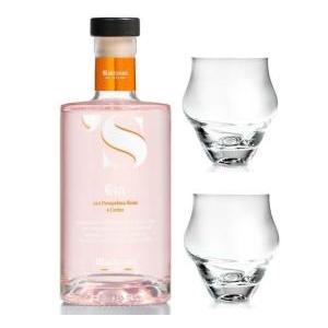 's gin con pompelmo rosa e cedro 70 cl con 2 bicchieri koperniko