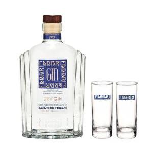 Dry gin distillato di amarene fabbri 70 cl con 2 bicchieri