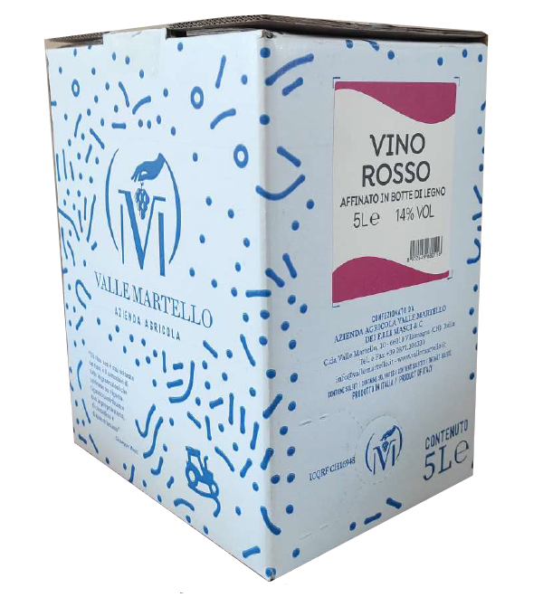 valle martello valle martello bag in box vino rosso affinato in legno miriade 5 lt