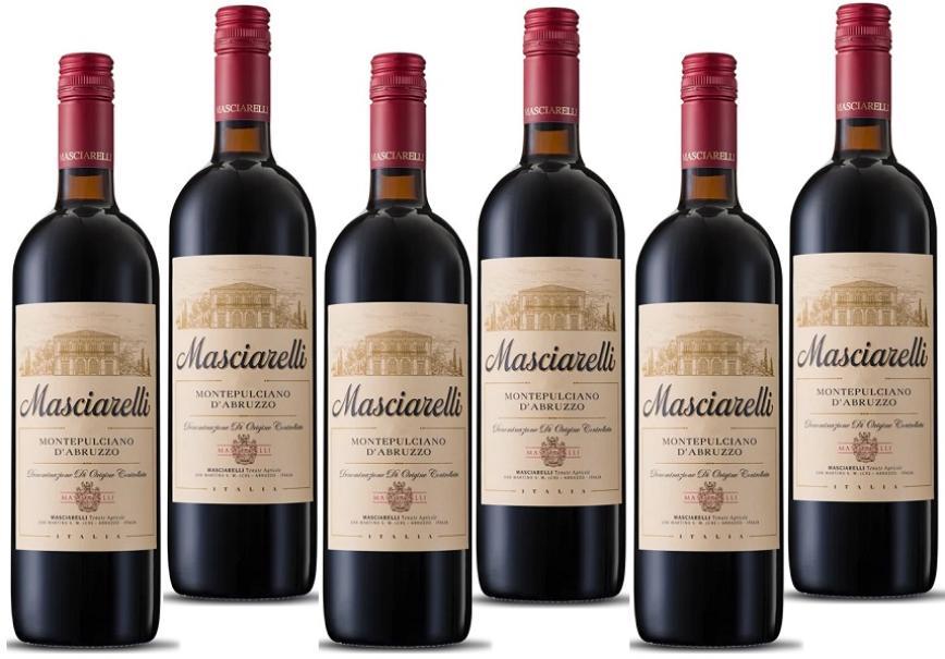 masciarelli masciarelli montepulciano d'abruzzo 2021 doc 75 cl 6 bottiglie