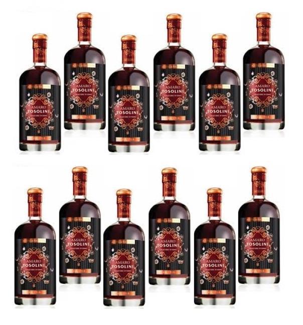 bepi tosolini amaro tosolini liquore alle erbe 12 bottigliette mignon miniature 5 cl