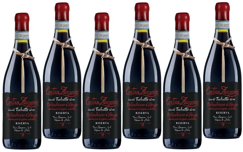 zaccagnini zaccagnini tralcetto montepulciano riserva 2020 doc 75 cl 6 bottiglie