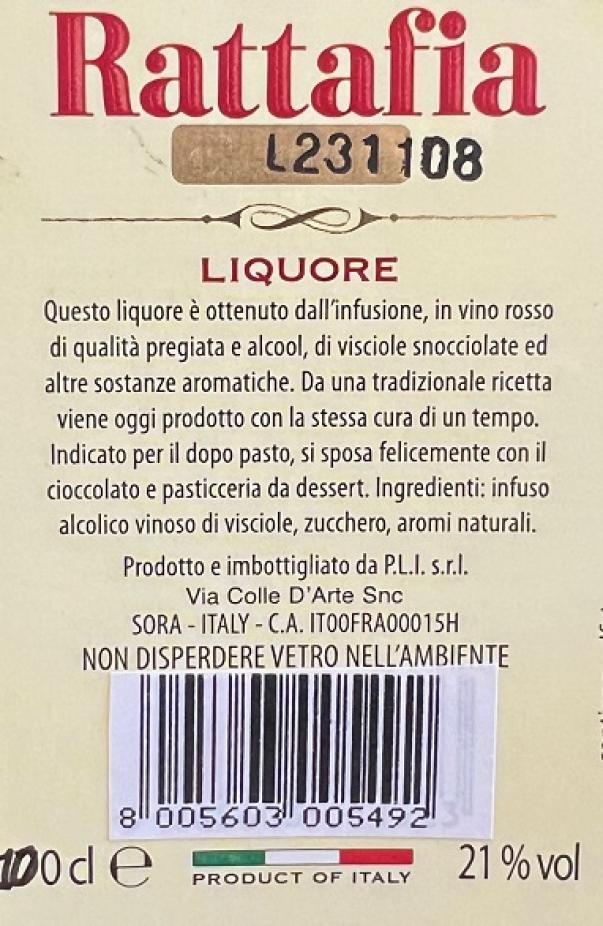 paolucci paolucci rattafia ciociara 1 lt