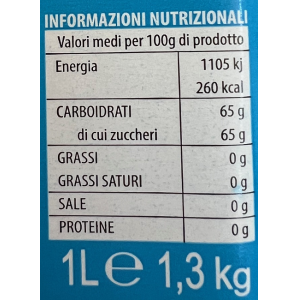 Sciroppo orzata 1,3 kg 1 lt