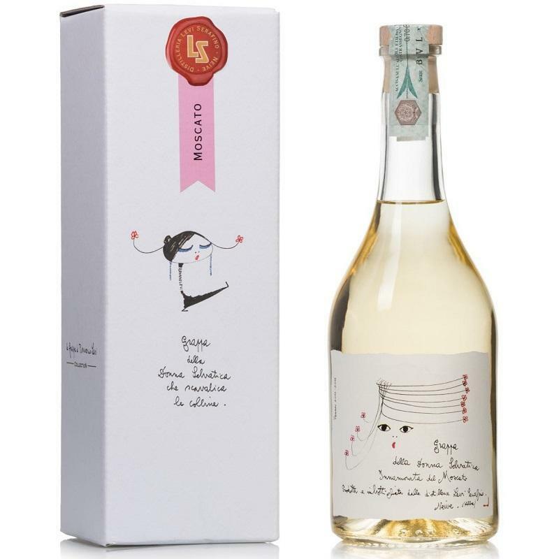 romano levi romano levi grappa moscato della donna selvatica che scavalica le colline 70 cl