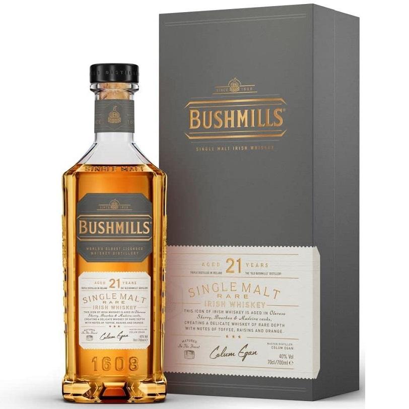 bushmills bushmills irish whisky aged 21 years rare 70 cl in astuccio bottiglia numerata - foto 1