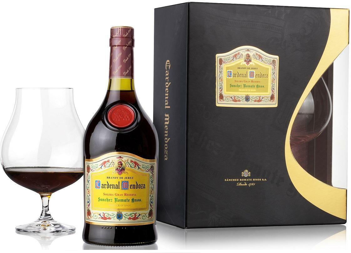 cardenal mendoza cardenal mendoza brandy de jerez solera gran reserva 70 cl + confezione   balloon