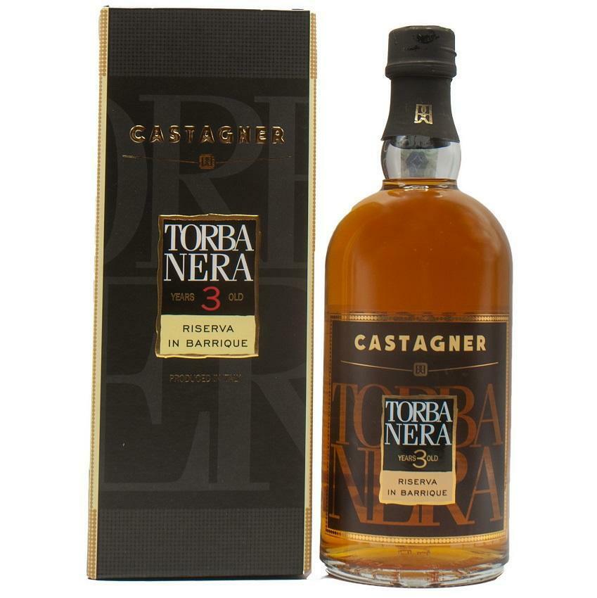 castagner castagner grappa torba nera 3 years riserva 70 cl in astuccio