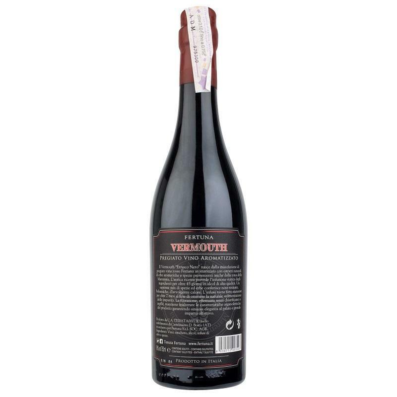 tenuta fertuna tenuta fertuna vermouth etrusco nero pregiato vino aromatizzato 75 cl - foto 2