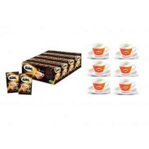 Caffe' decaffeinato bustina monodose 200 buste con 6 tazzine originali